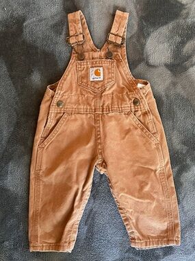 Carhartt Toddler Tan Canvas Overalls